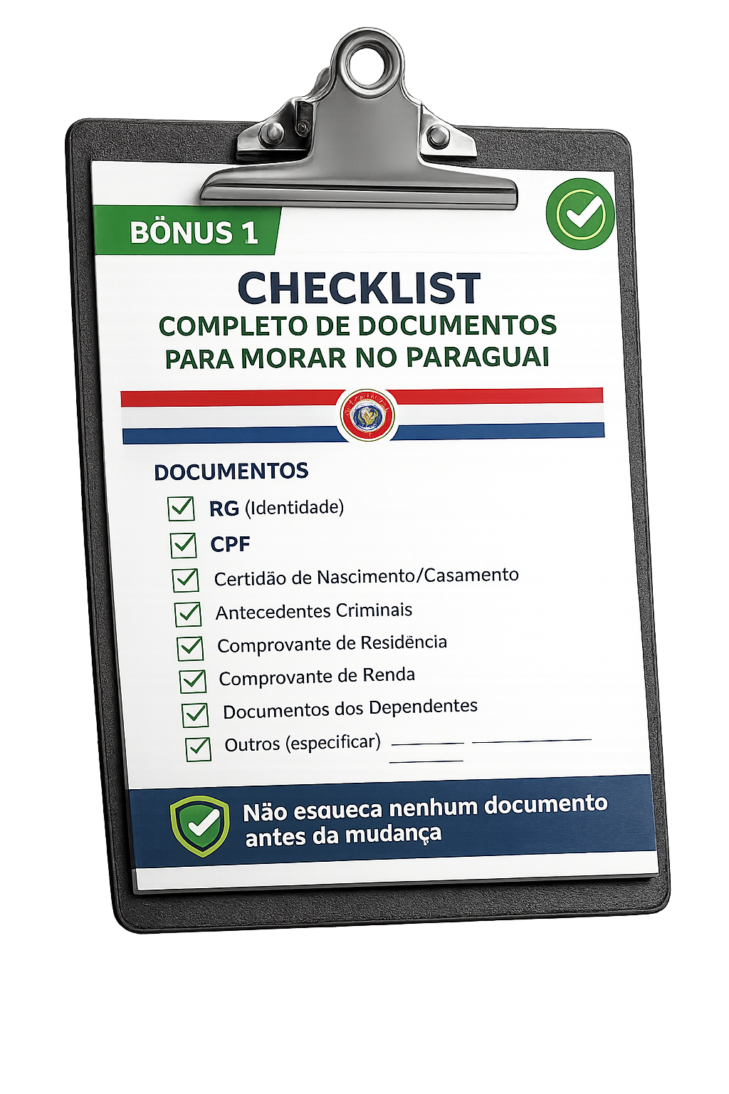 Checklist Completo de Documentos para Morar no Paraguai